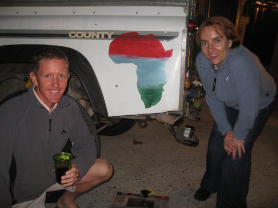 Etienne and Fran with stunning Africa