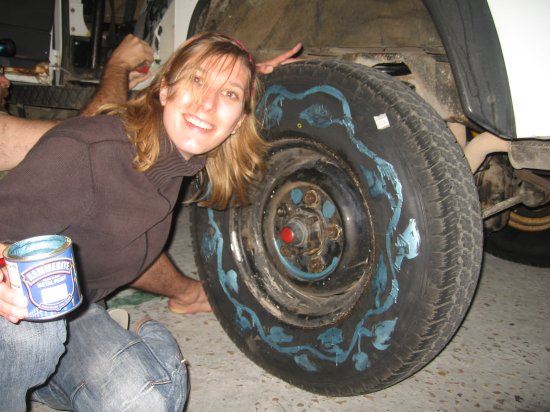 Maria and her wheel-art