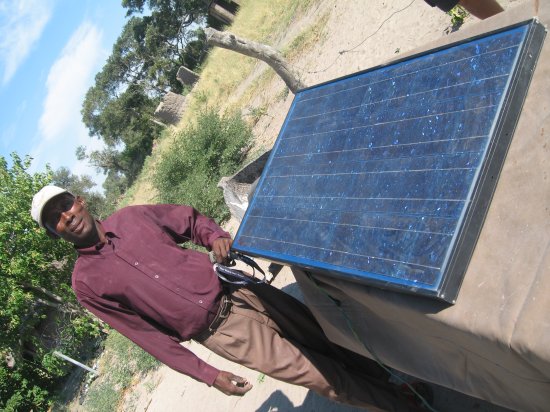 proud Joe and his solar panel