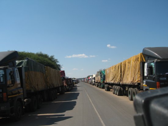 The lineup on Zambian side