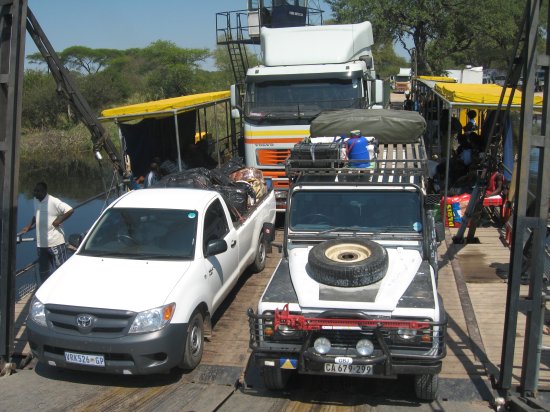 View of overloaded ferry