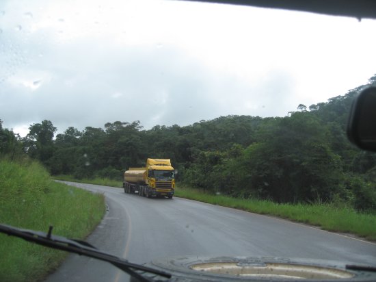 one of many trucks we passed