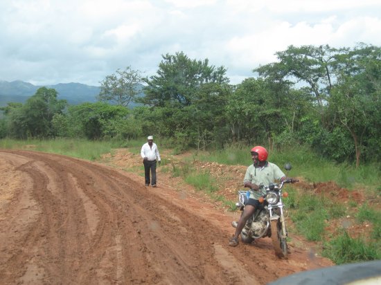 poor motorcyclist should've used bike as sled