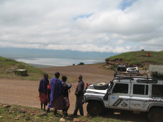 Matt, Foxy and Maasai men