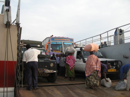 Chris and Chiho backing onto ferry