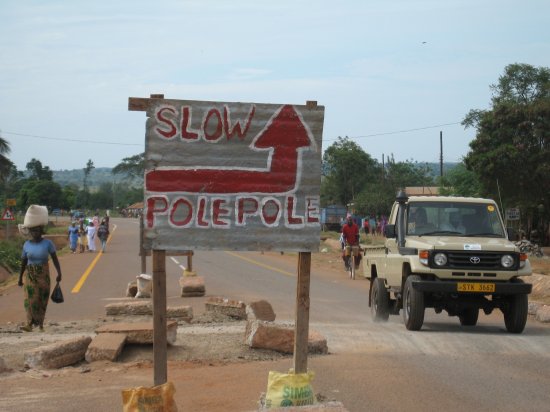 "pole pole" = slow slow