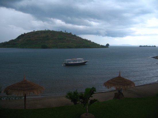 View of Lake Kivu from our balcony