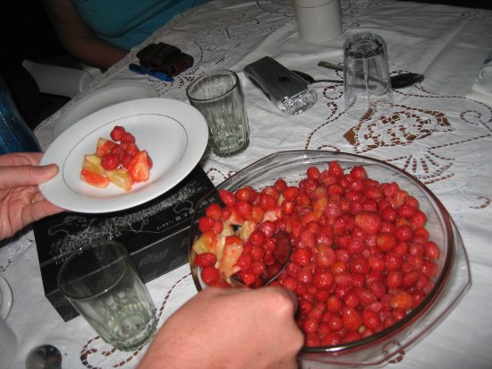 fresh strawberries for dessert