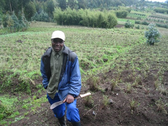 Guide with machete, to dig for #2's