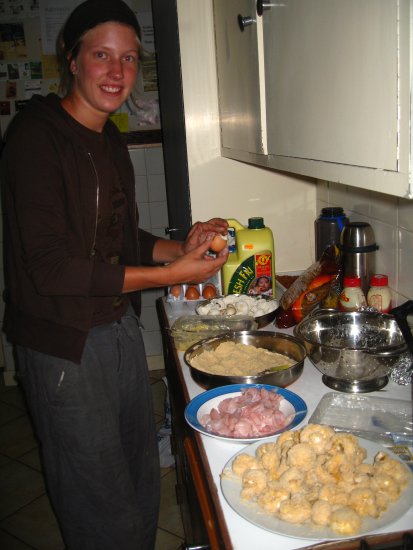 cooking dinner at Jungle Junction