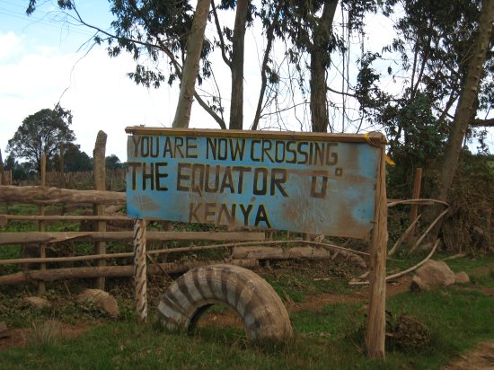 crossing the equator in kenya!