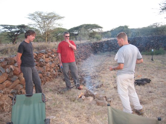 3 guys and a fire