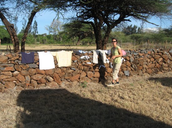 drying the last bit of washing