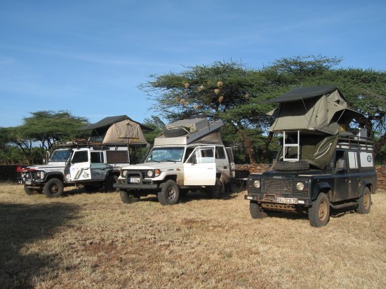 our three cars at Rangeland Camp