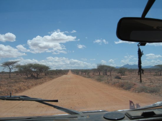 long dirt road ahead