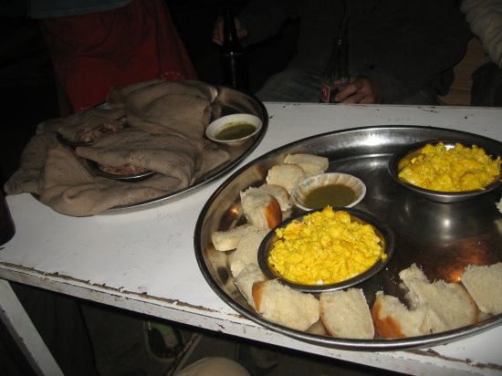 injera dinner at Edget Hotel