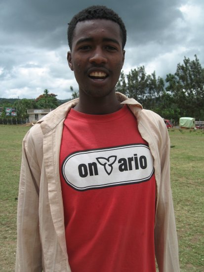 proud of his ONTARIO shirt!