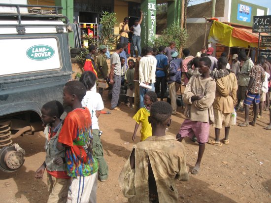 getting tire fixed in Konso