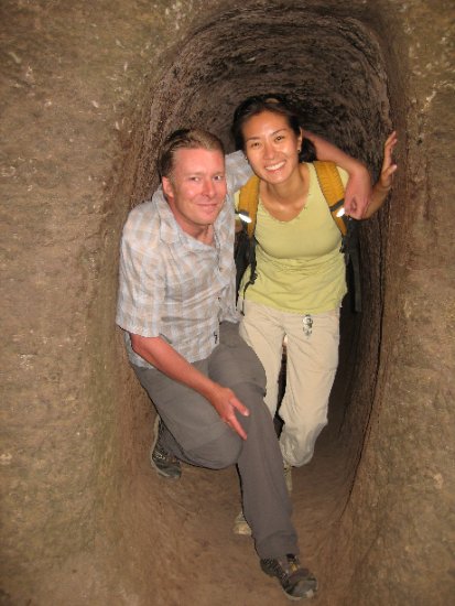 one of many small tunnel passageways