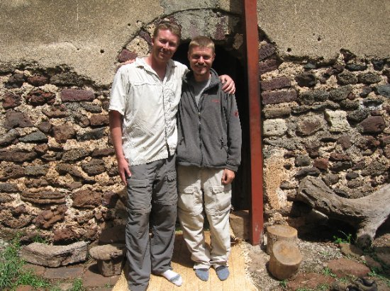 Matt and Christoph at the men-only monastery