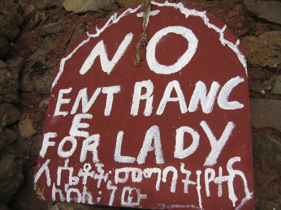 no entrance for lady