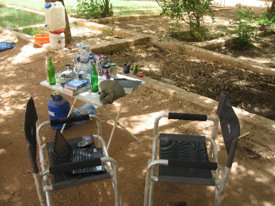 our chairs in the shade