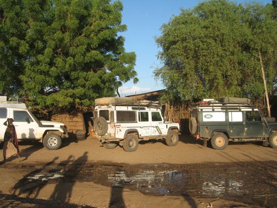 3 cars at Omo Rivver