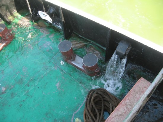 a little water leakage on deck