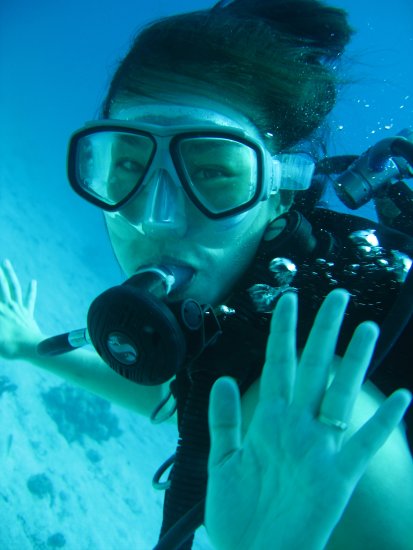 happy to be underwater