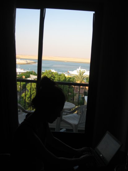 at Red Sea Hotel overlooking Suez Canal