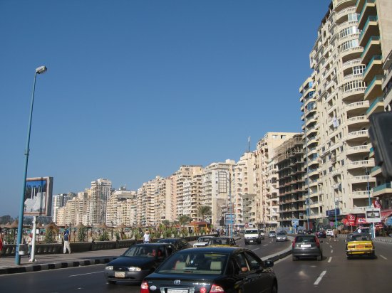 chaotic Corniche in Alexandria