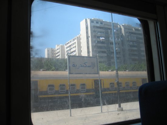 On Alexadria train bound for Cairo!