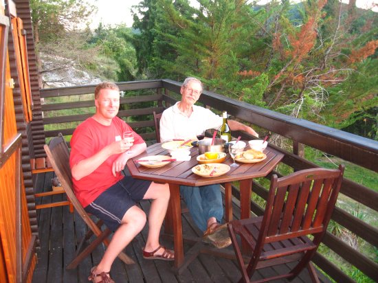 dinner on the balcony