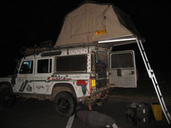 camping in St Malo car park off the highway