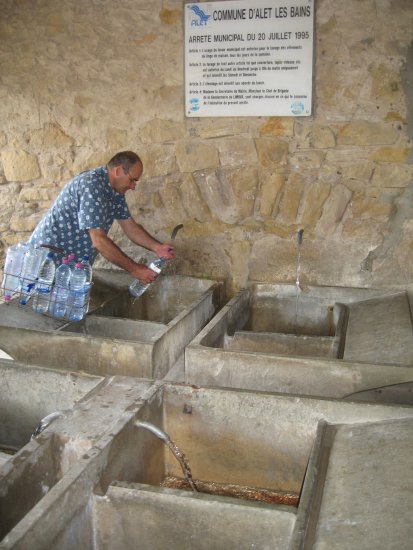 local man filling up his bottles