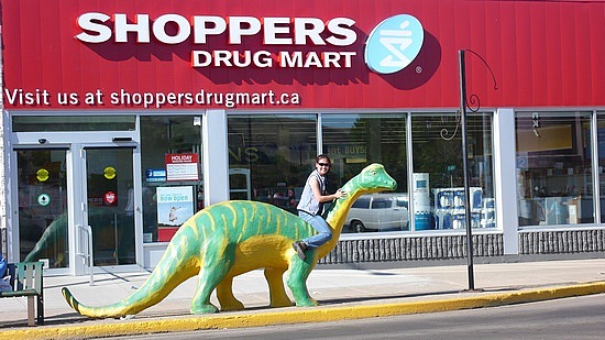 Drumheller, home of dinosaurs. For you dad!