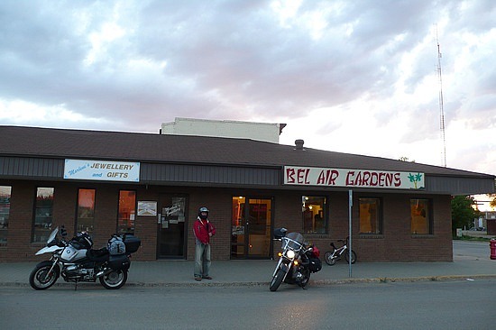 outside the Chinese restaurant in Maple Creek