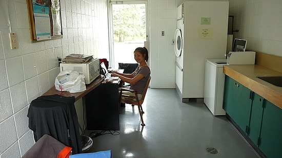 the laundry room