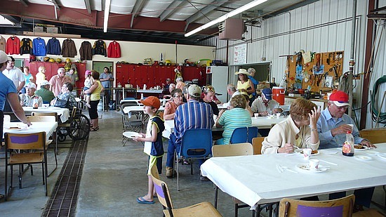 The whole town comes out for breakfast!