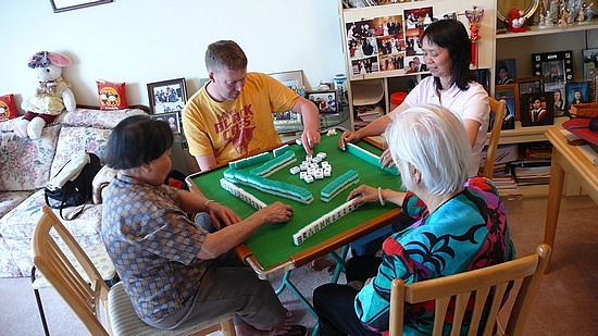 and the 6 hr Mahjong marathon begins