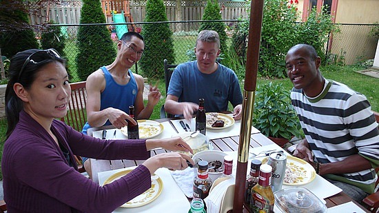 bbq: Anice, Calvin, Matt, Rhema