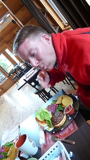 Buffalo burger lunch