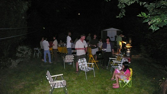 backyard bbq in the dark