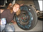 Maria and her wheel-art