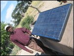 proud Joe and his solar panel