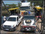 View of overloaded ferry