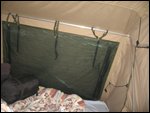 inside our lovely tent