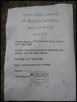 Notice about Jersey School