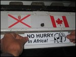 "NO HURRY IN AFRICA". No kidding!