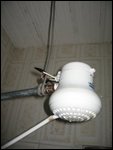 a potentially shocking shower head